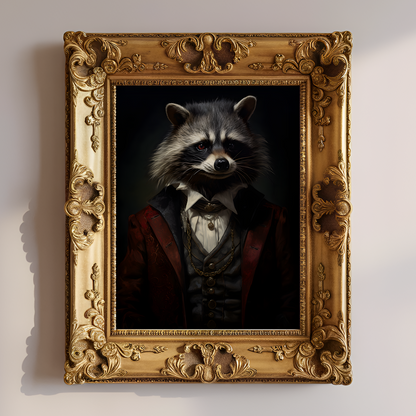 Gothic Raccoon In Suit