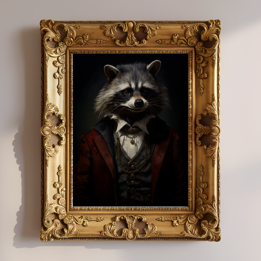 Gothic Raccoon In Suit